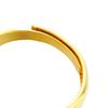 Elegant Gold-Plated Brass Open Ring for Couples: Thickened Vietnamese Sand Gold Finish for Men & Women