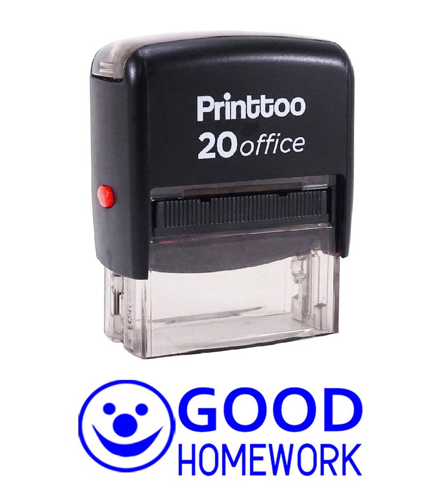Printtoo GOOD HOMEWORK Self Inking Rubber Stamp Office Stationary Custom