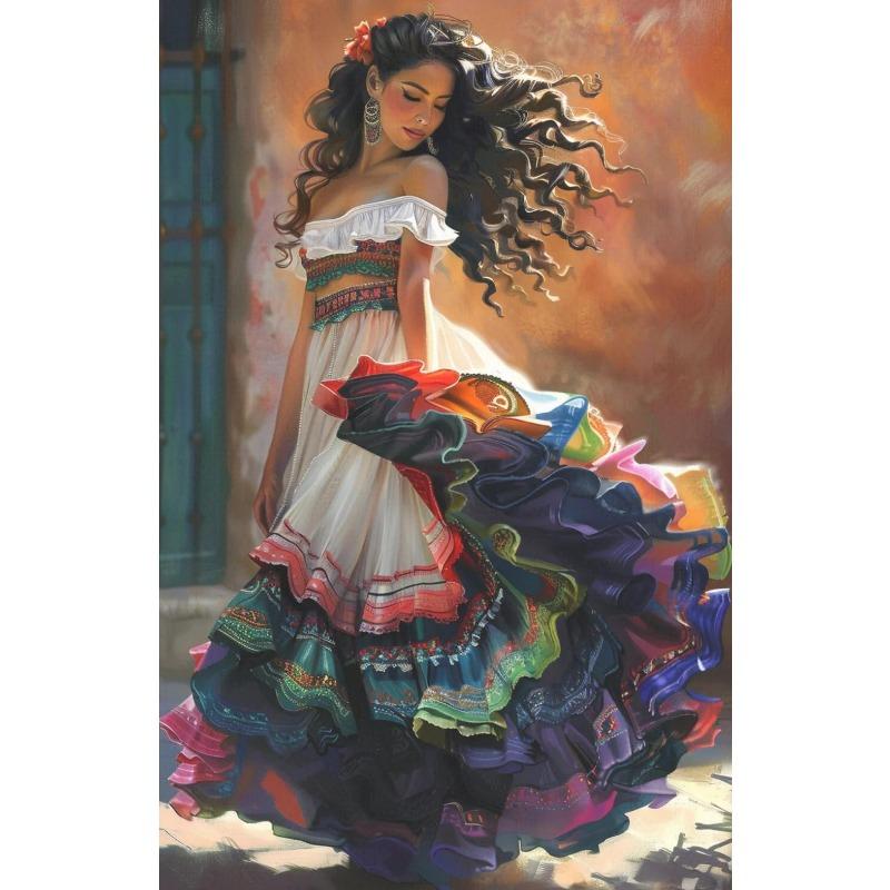 Vibrant Exotic Passion Ethnic Dance Art Posters Canvas Printing Oil Painting Living Room Bedroom Walls Home Decoration Frameless