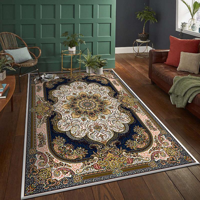 

Crystal Velvet 40*60CM American Persian Living Room Carpet Hotel Home Bedroom Carpeted Exotic Nationalities Windswept Rug 50X80CM