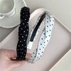 1/2pcs Women Girls White Black Polka Dots Print Headbands Toothed Plastic Hairbands for Woman Hair Accessories