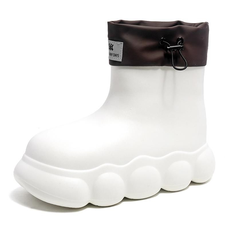 Nuevas botas de lluvia impermeables de moda para mujer, lindas botas de lluvia salvajes para mujer, resistentes al desgaste al aire libre