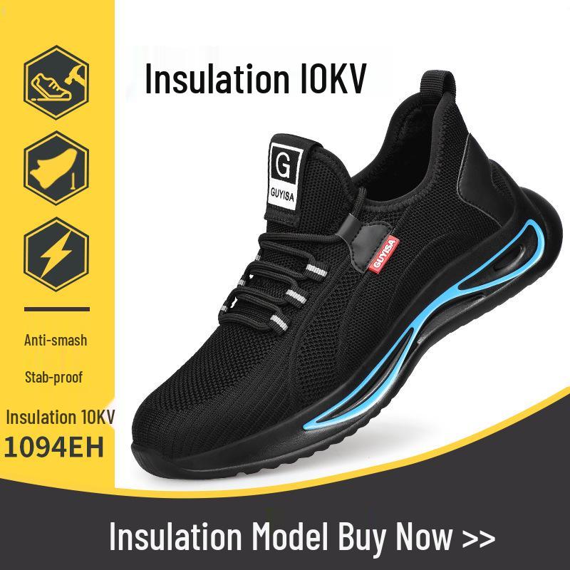 Lightweight Insulated Safety Shoes - Anti-Smash, Anti-Puncture, Wear-Resistant for Electricians