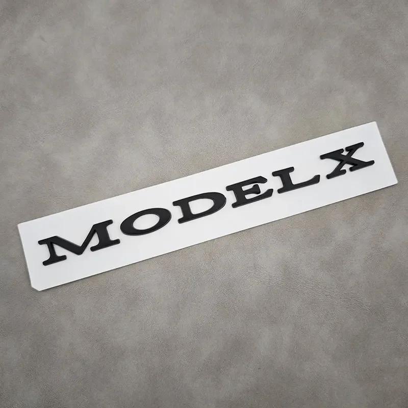 1PCS ABS Black Model 3 Letters Logo Car Rear Trunk Badge Sticker For Tesla Model X S 3 Y Auto Decal Accessories