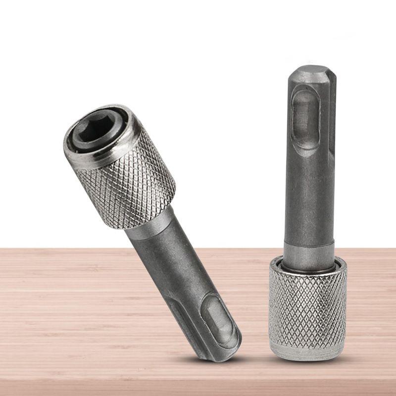 1/10pcs Round Shank To Hex Shank Adapter Electric Hammer Adapter Conversion Connecting Rod Sleeve Shank Power Screwdriver Bit