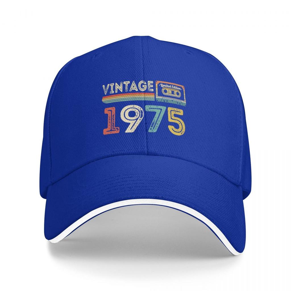 Vintage 1975 48th birthday limited edition retro cassette Baseball Cap Beach Outing Dropshipping Men Caps Womens