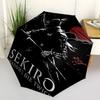 1pc Sekiro Shadows Automatic Umbrella 8 Rib Portable Folding Black Iron Frame for Outdoor, Beach, Travel, Beach Umbrella 214