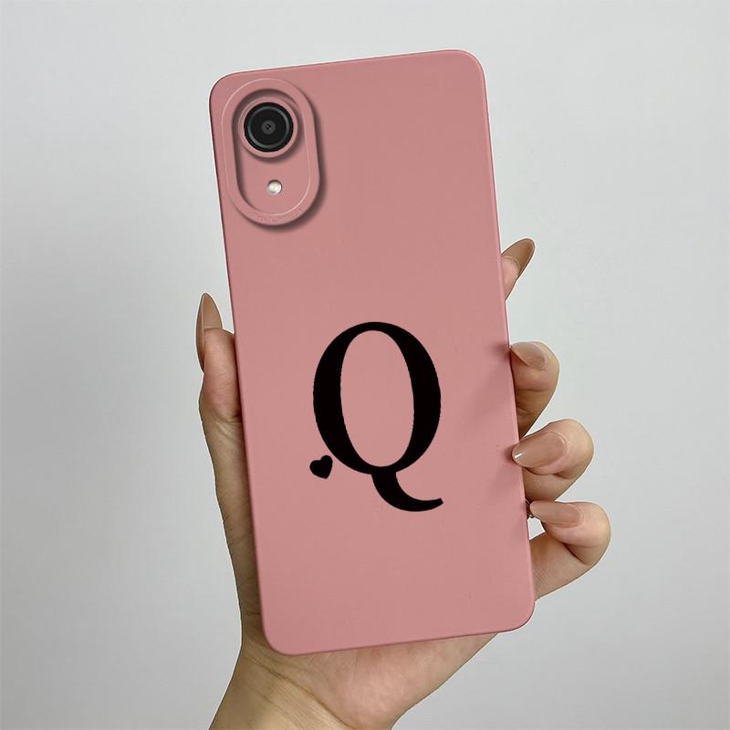 For Samsung A03 Core Case Galaxy A03 Core Cover SM-A032F SM-A032F SM-A032 Luxury Letters Square Phone Case Shockproof Back Cover
