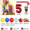 112pc/set Sam Fireman Fire Truck Set Digital Aluminum Film Balloon 1-9 suitable for birthday  party anniversary graduation seaso