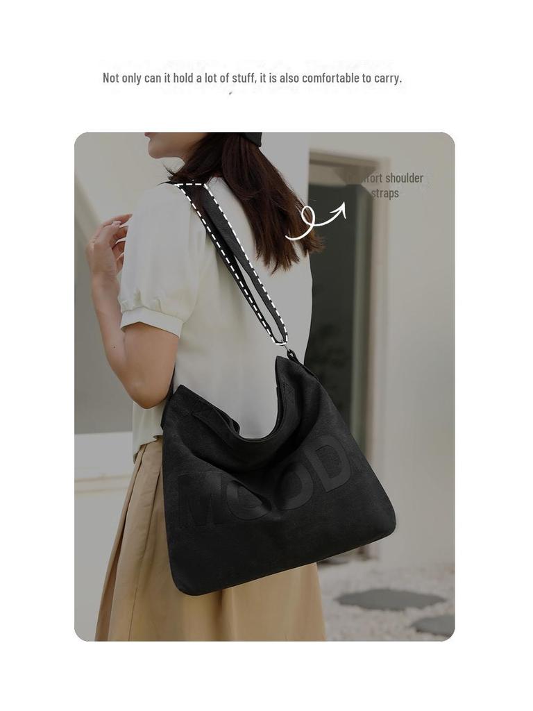 Retro Japanese Canvas Shoulder Bag - Durable, Versatile, Large Capacity, Unisex Design