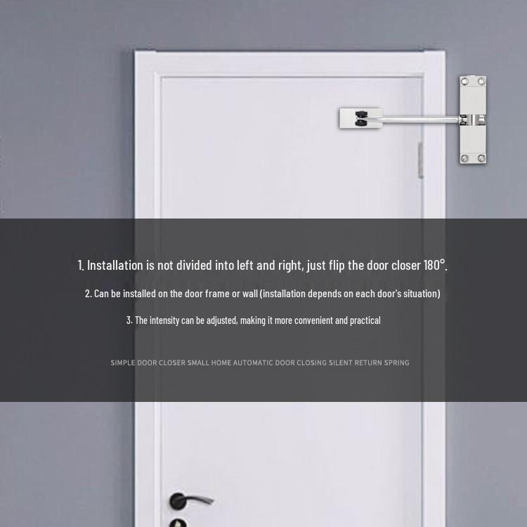 Portable Silent Spring-Back Lightweight Automatic Door Closer