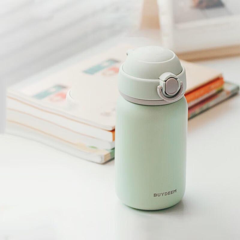 Buydeem 300ML Pop-Up Lid Stainless Steel Vacuum Flask