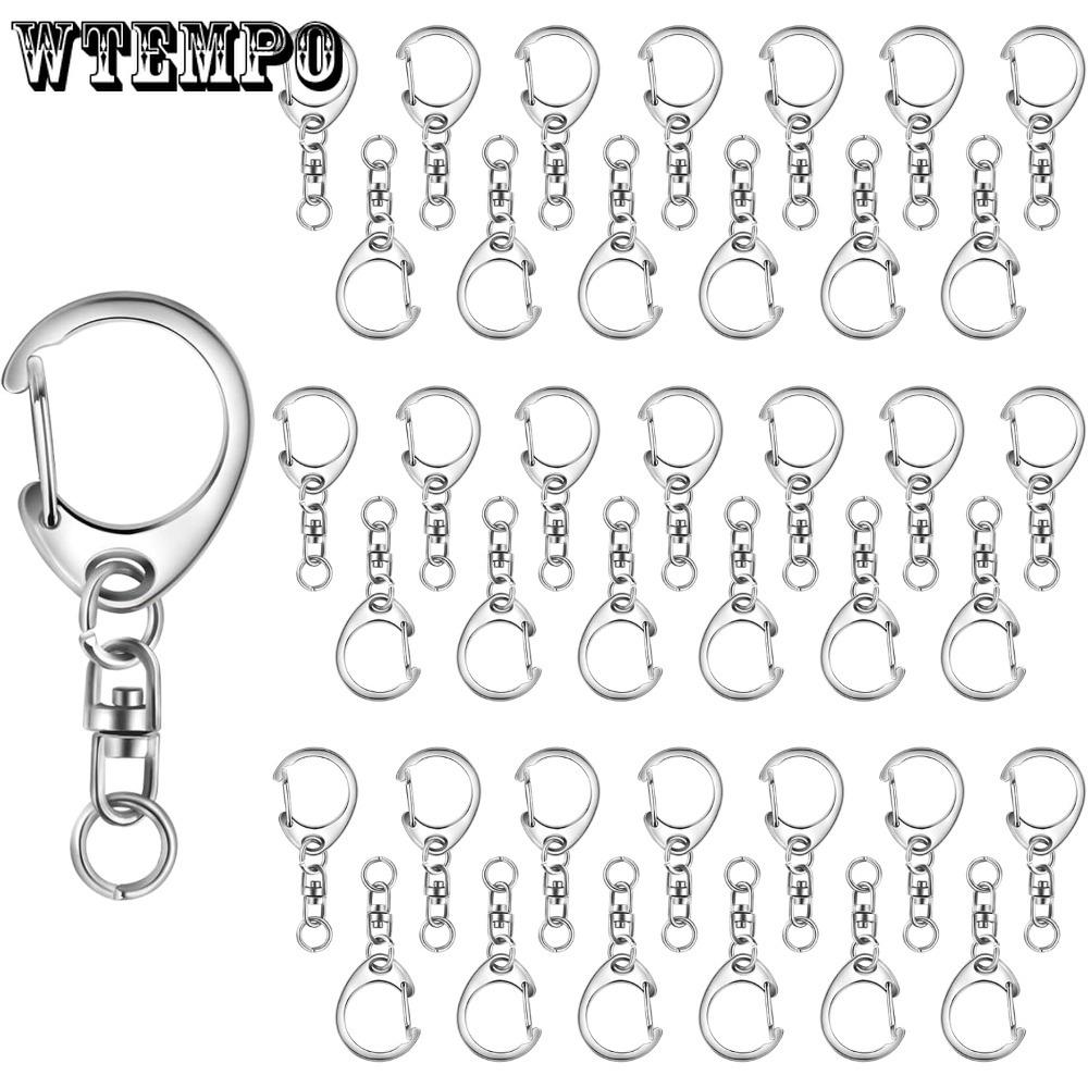 30pcs Lobster Clasp Keychain Clip Swivel Clasps Lanyard Snap Hook DIY Crafts Key Chain Lobster Claw Clasp Jewelry Clasps Lobster Claw Clasps