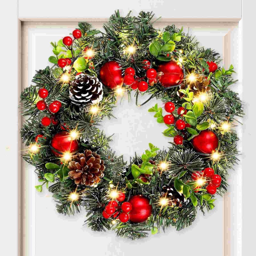Christmas Wall Decoration Vine Circle Decorations for Tree Household Present Wreath
