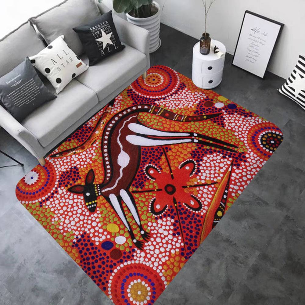 Australian Aboriginal Art Door Mat Washable Non-Slip Living Room Sofa Chairs Area Mat Kitchen Doormat Area Rug