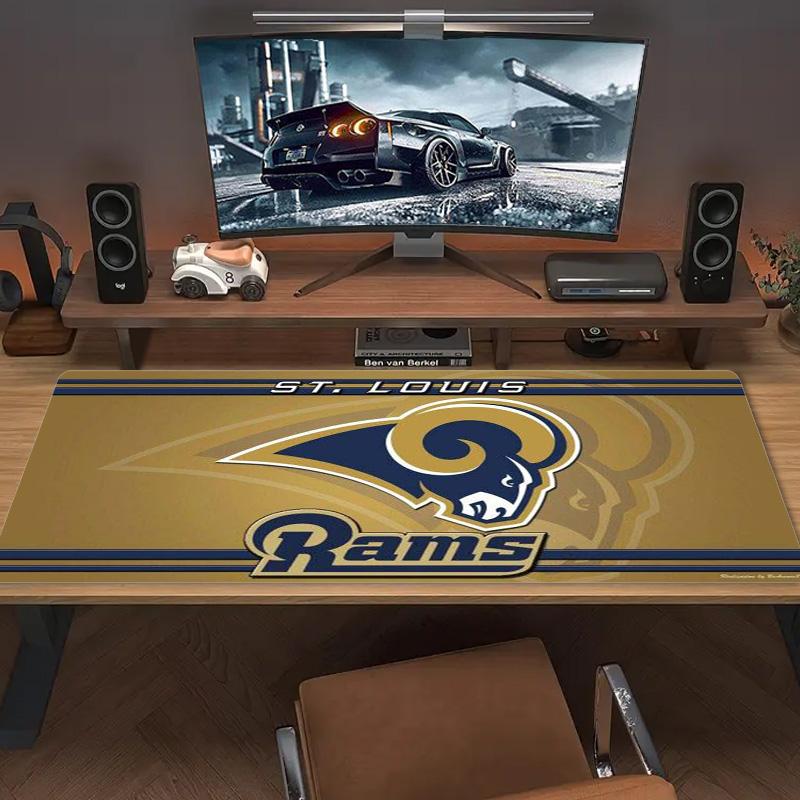 Los Angeles Rams Farbiges Mauspads Großes Gaming-Tischkissen Rutschfestes Laptop-Tablet Großes Mauspads XXL Matte Mini-PC-Spielmatte Mit Verriegeltem Rand