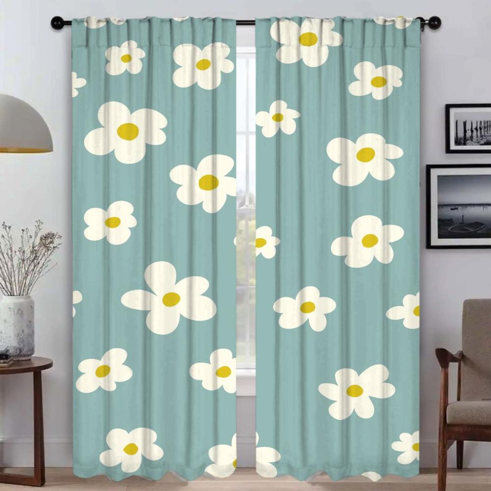 Kitchen Curtains for Bedroom a Lot of Flowers Curtains Child Room Window Curtain Partition Halloween Decoration Blinds Shades