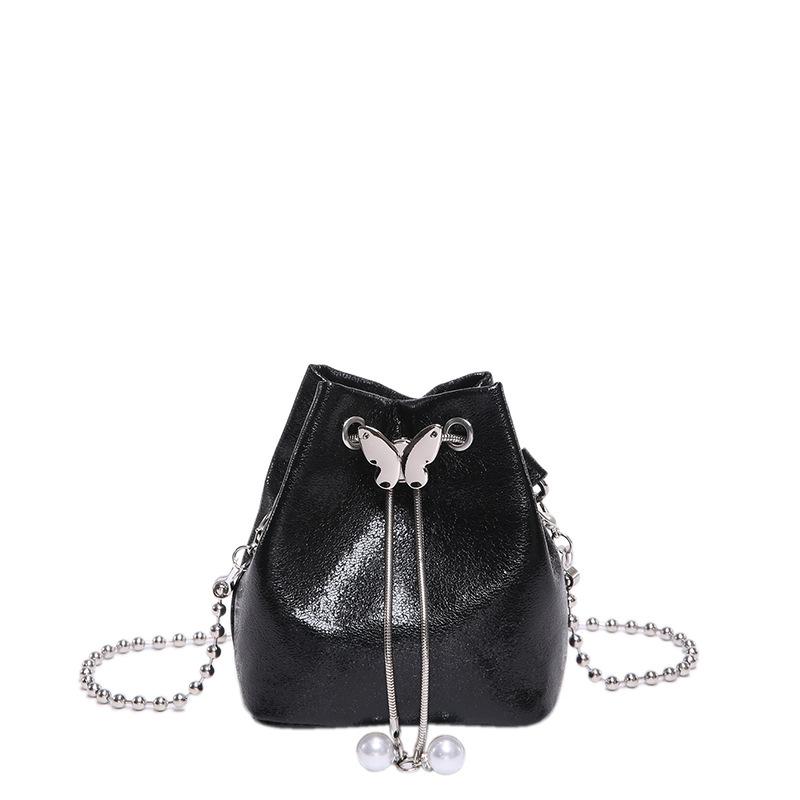 Bags Niche Versatile Chain Bag Women's 2025 New Korean Version Fashion Bright Star Ocean Style Crossbody Bucket Bag