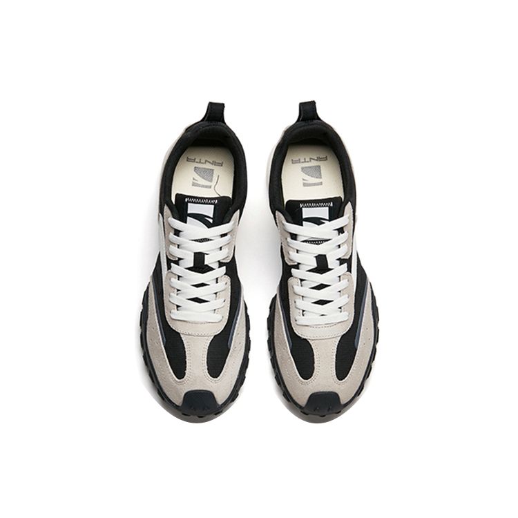 Anta Heritage Low-Top Sports Casual Shoes Men Sneakers Black Gray 112218856-2