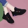 Women's Summer All-Black Breathable Soft-Soled Casual Work Shoes, Comfortable Kitchen And Hotel Footwear.