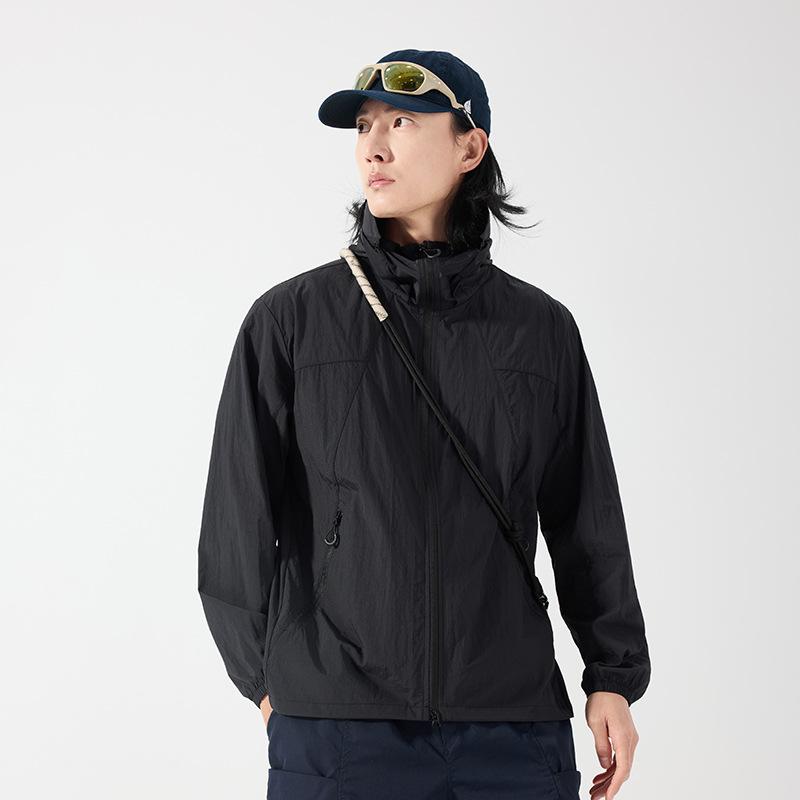 Ice Silk Outdoor Sunscreen Clothing for Women, Light and Breathable Skin Clothing, Hooded UV Protection UPF10 + Sunscreen Clothing for Men