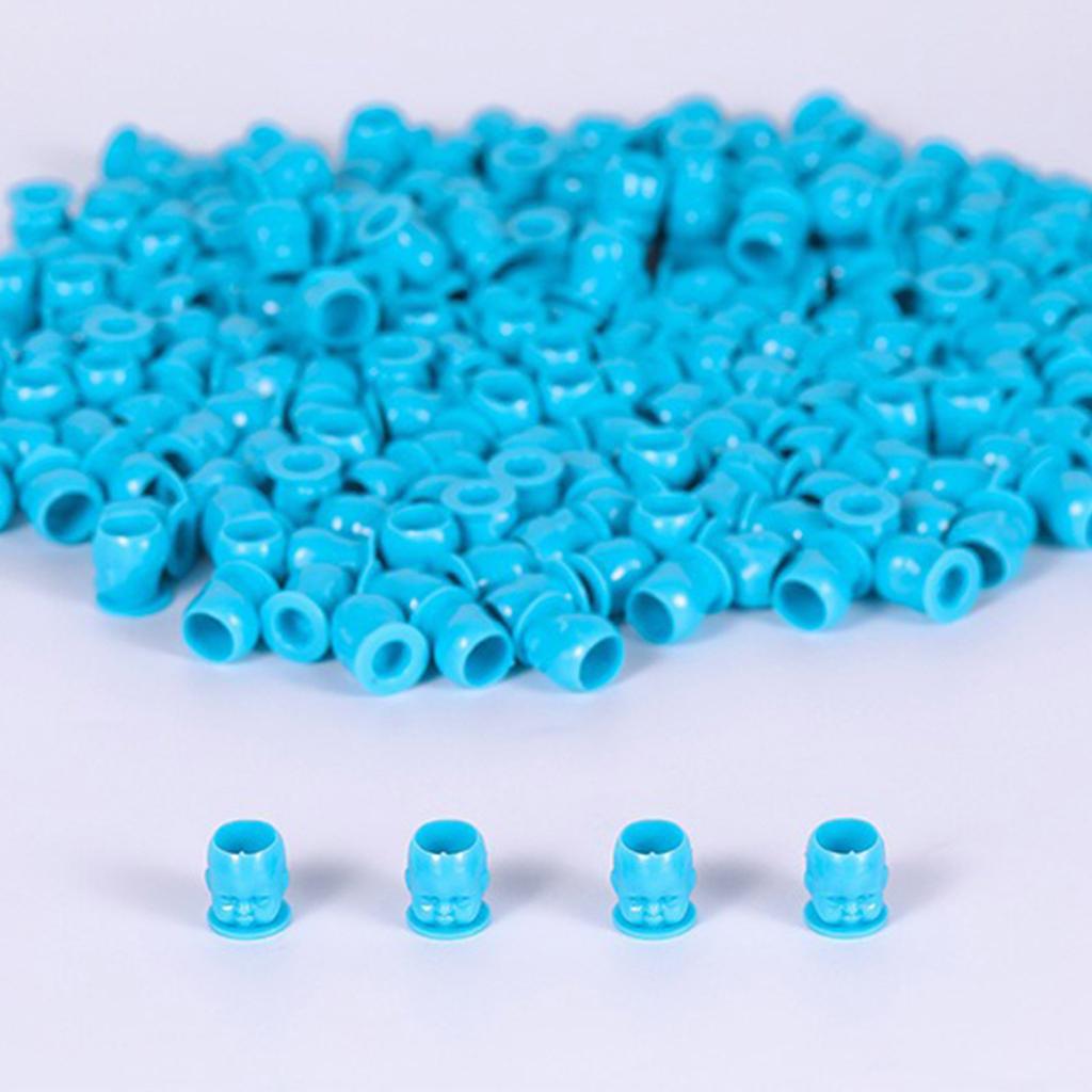 200 Pz/Set Tazze per Inchiostro per Tatuaggi a Forma di Bambola Cappucci Contenitori per Inchiostro Pigmento Microblading Tatuaggio