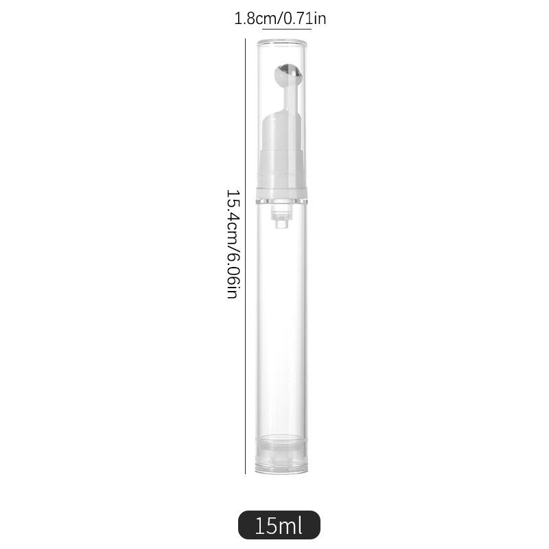 5/10/12/15ml Roller Ball Vacuum Bottle Liquid Essential Foundation Eye Cream Refillable Bottles Travel Portable Empty Dispenser