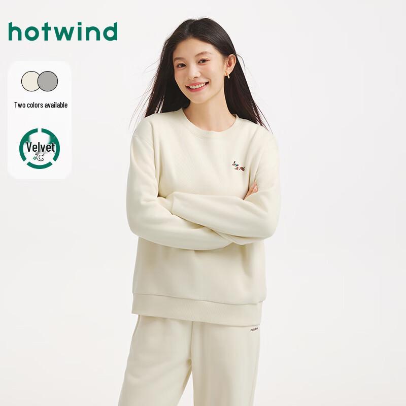 

Hotwind 2025 Winter Women s Cute Pet Round Neck Fleece Lined Sweatshirt XL