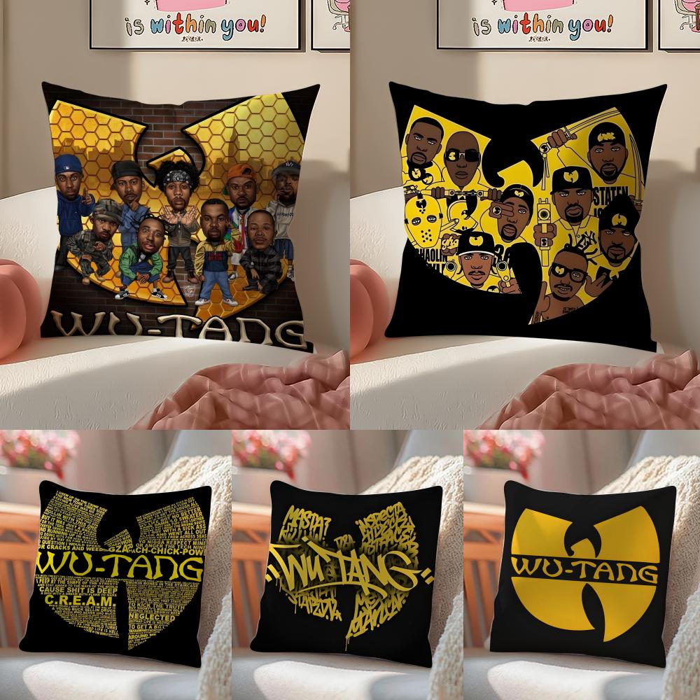 Hip Hop American Music Brand WWu Clan Tangs Cushion Cover Pillowcase Short Plush Invisible zipper Room Sofa Cushion Cover