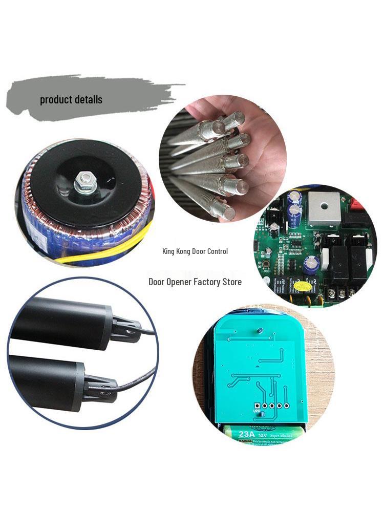 Electric Remote Control Swing Gate Opener for Small Hinged Doors - Solar Powered with Straight Arm Z-shaped Opening