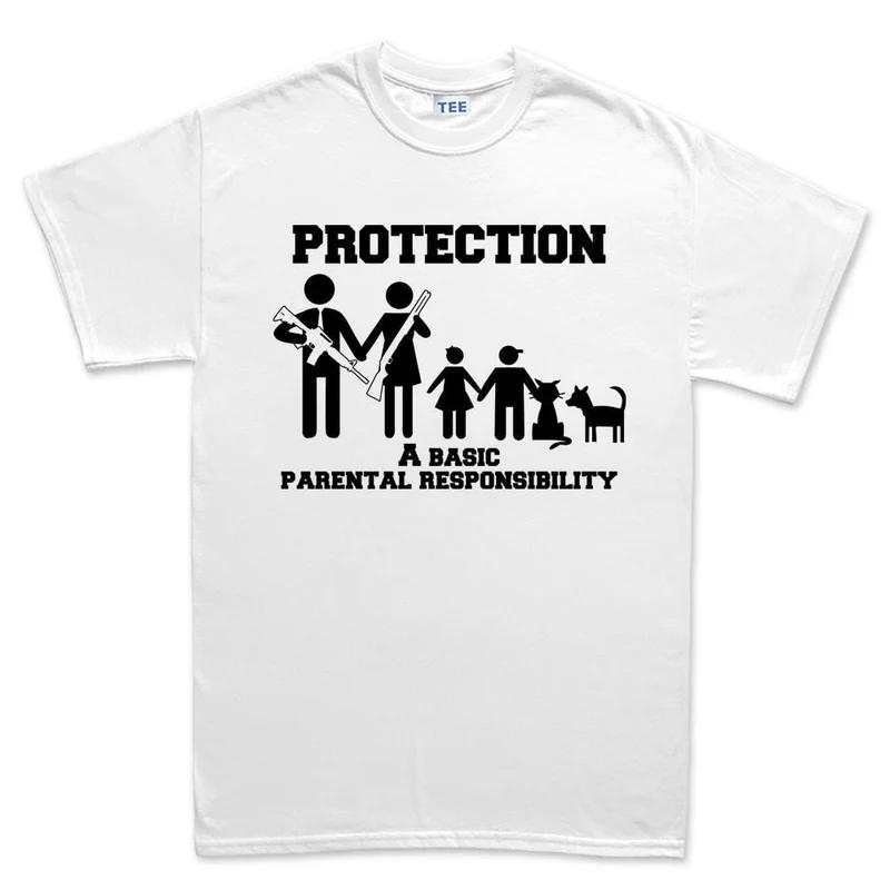 Family Protection Unisex Cotton TShirt Casual Athletic Black Style S