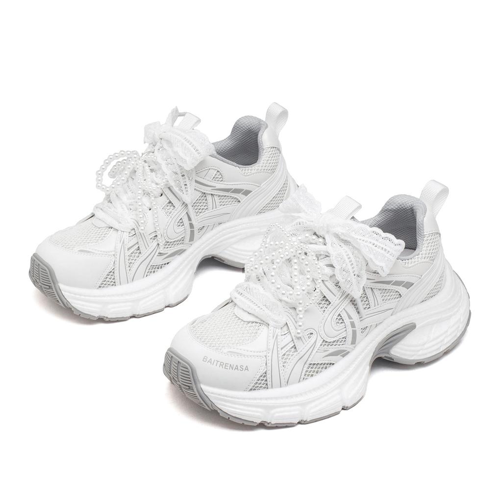 2025 new ballet dad shoes mesh casual shoes ultra-light soft-soled shoes women's shoes versatile sports shoes