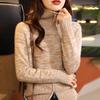 Women's 100% Wool Warm Turn-Down Collar Zipper Cardigan - Autumn/Winter Casual Style