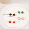 Korean Style 18K Gold-Plated Five-Petal Flower Earrings - Trendy, Light Luxury Stud Jewelry