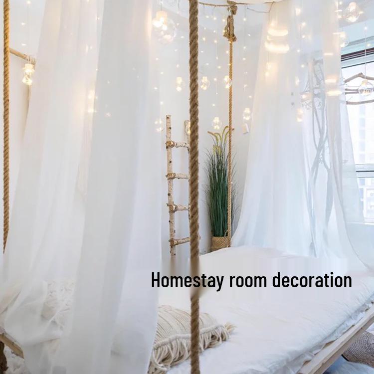 White Gauze Wedding Arch & Ceiling Drape – Chinese Style Outdoor Photo Backdrop