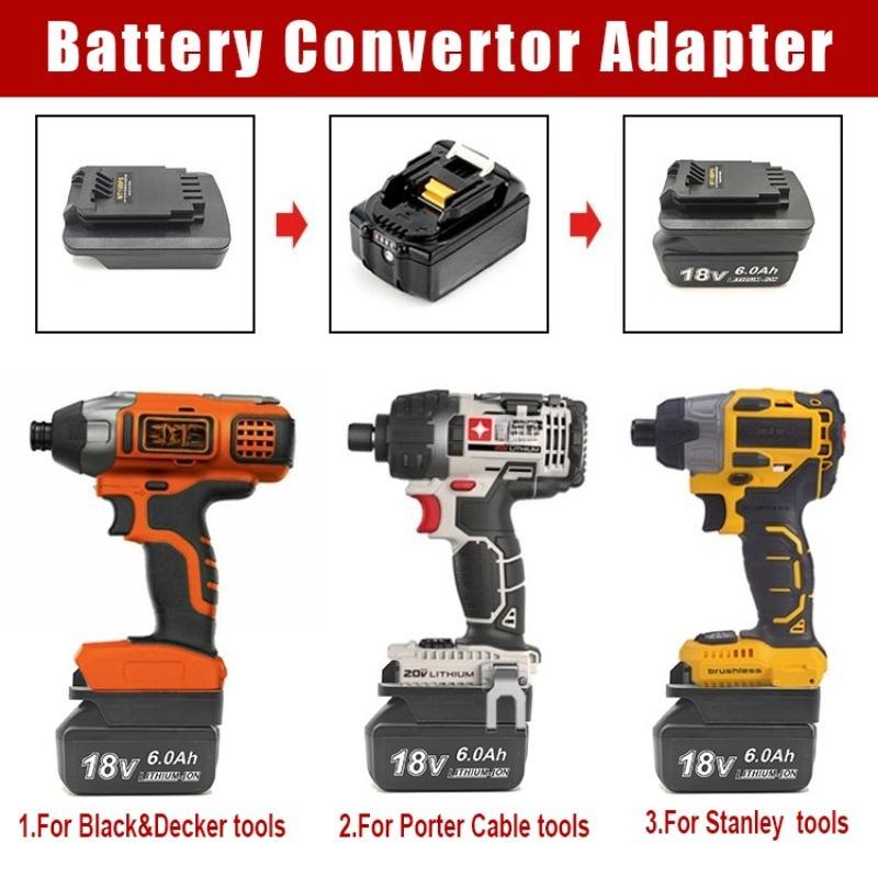 Battery Adapter for Dewalt/Milwaukee/Makita 18-20V Batteries Converting To for Black&Decker/Porter&Cable/Stanley 18-20V Tools