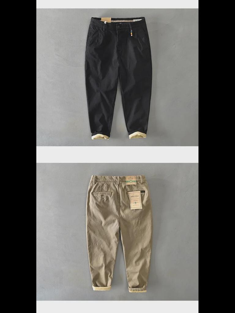 Z338 Herren Baumwolle Samtgefütterte Lässige Overalls - Herbst/Winter Kollektion