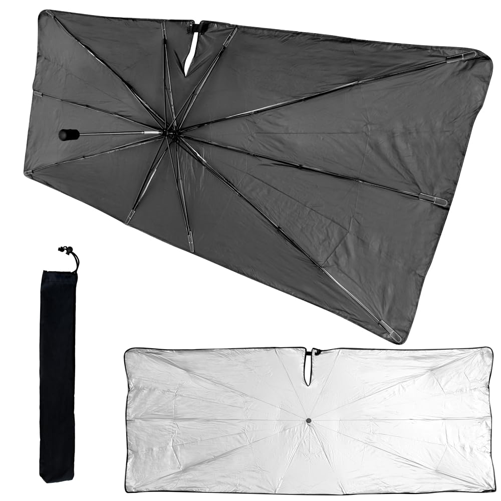 

AiS to you Sun Shade for Trucks, Large Car, Umbrella, Parasol, Bendable, Large, Front Size L чёрный