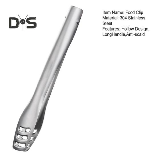 304 Food Clip Gravity Auto Open Zavřít Dutá Dlouhá rukojeť Proti opaření Multifunkční Steak Svorka na servírování chleba Kleště na grilování Kuchyňské potřeby na grilování