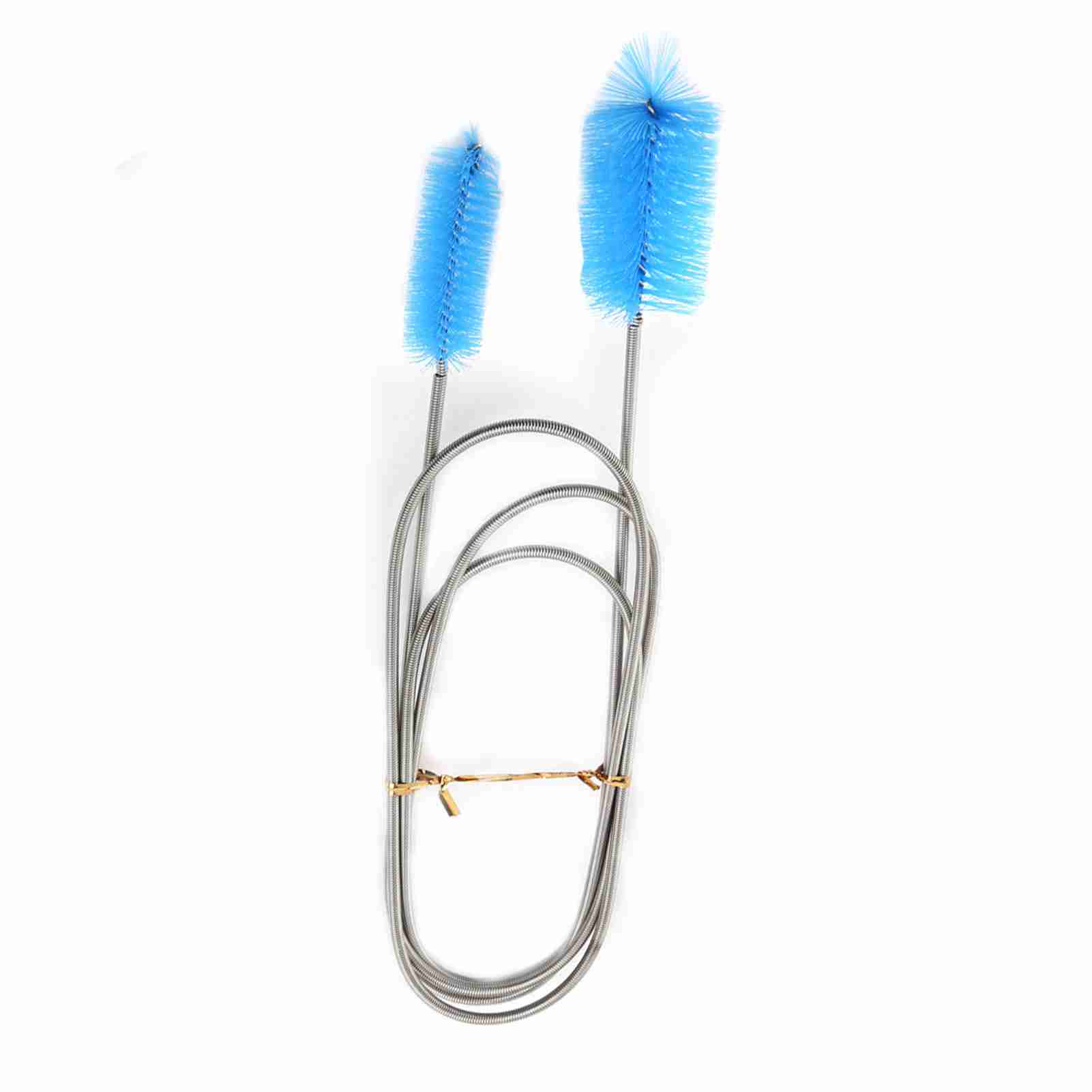 

Flexible Cleaning Ended Brush Double Tubes Brush Pipe Fish Tank Spring Clean Tool(Blue) синий