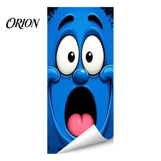 Cartoon Expression Stickers for Garbage Bins Funny Trash Can Sticker, Cute Big Eye Decorative Removable PVC Recycling Adhesive Label, Waterproof Decal