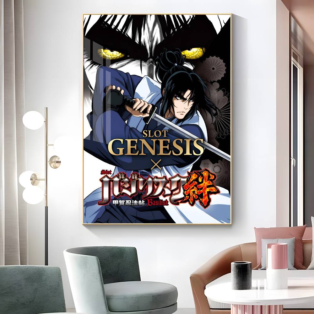 1pc Popular Anime Basilisk Poster Sticker Print Waterproof Wall Art For Living Room Bedroom Home Decor