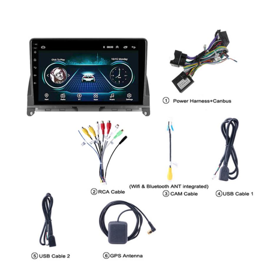 Portable Carplay Screen For Mercedes Benz C Class W204 S204 2007 2010
