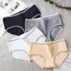 10 Stück/Set Damen Baumwoll-Slips Einfarbig Unterwäsche Mittelhoch Geschnittener Slip Bequem für Mädchen Slips Atmungsaktive Unterhosen Damen Lingerie