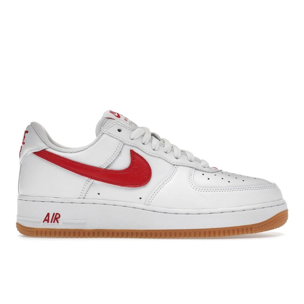 Nike Air Force 1 Low Color of the Month - White University Red Unisex Sneakers Gum-Yellow DJ3911-102