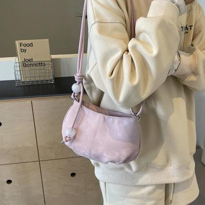 Jednokolorowe torby na ramię damskie z zamkiem błyskawicznym do pracy Modne torby typu crossbody dla kobiet Trend