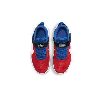 Team Hustle D 10 Cushioning Low Top Children's Basketball Shoes Red Blue Black Children Aged 3 7 Years Old CW6736-005