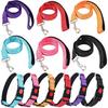 6 Sets Reflective Dog Leash and Collar Set, Nylon Leashes Adjustable Dog Collar Heavy Duty Padded Handle Leash for Small Medium Large Dogs Walking