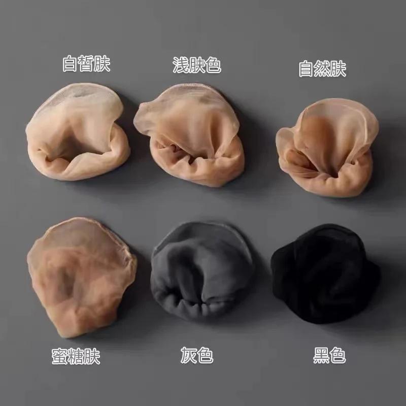 5Pairs Skin Color Ultrathin Women Socks Summer Transparent Crystal Silk Socks Sexy Elastic Short Ankle Invisible Socks