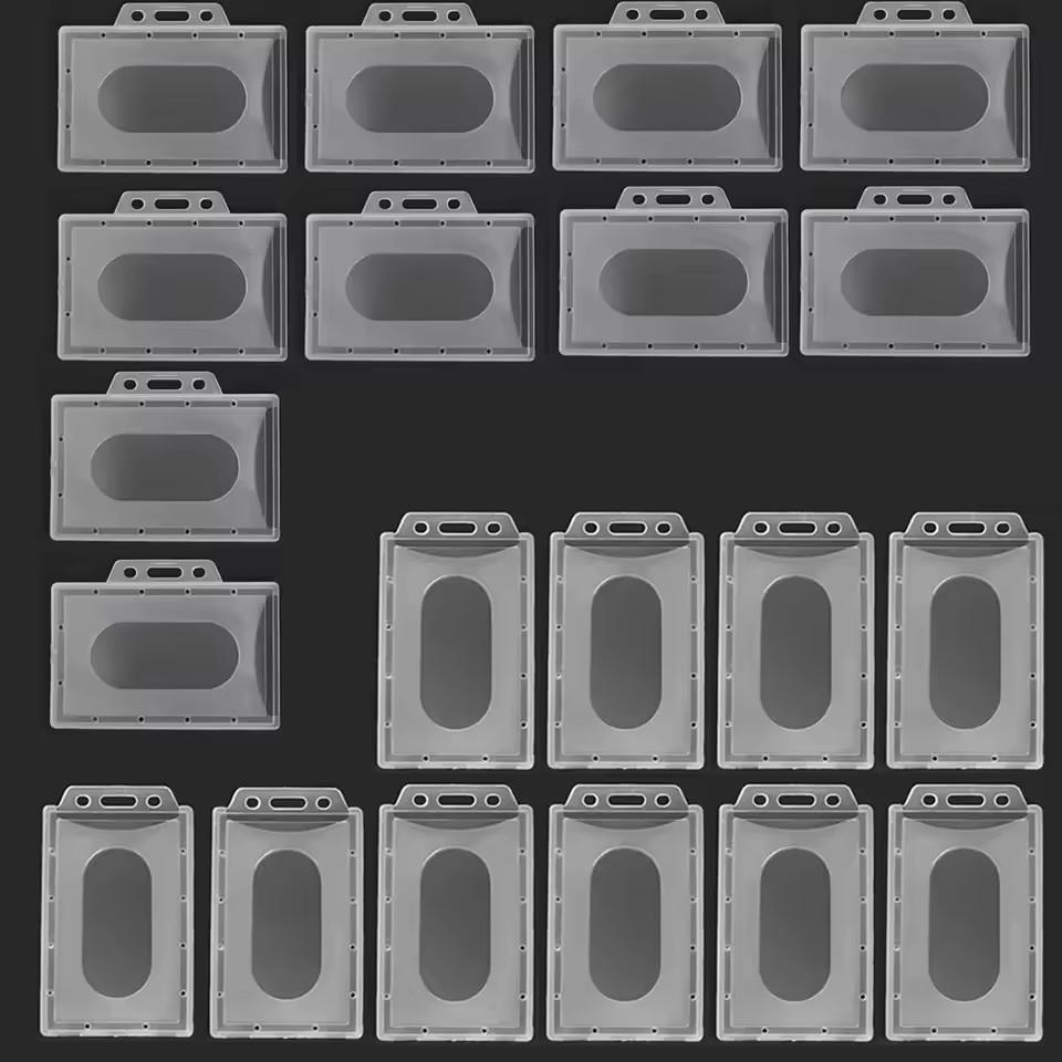 20/10/5/1PCS Transparent Frosted ID Tag Name Badge Holder Premium Clear Plastic Card Sleeve for Nurse Staff Card Protector